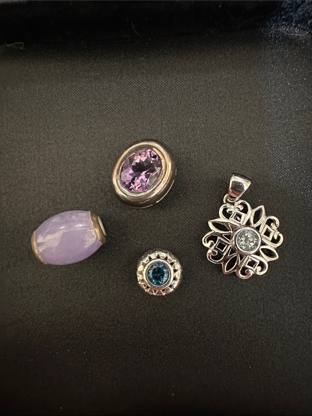 Assorted Gemstone Pendants in 925 silver